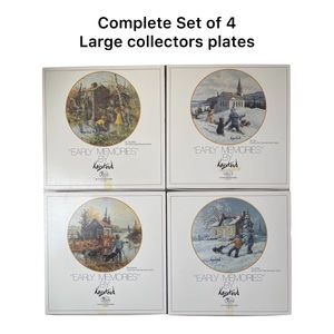 Complete set of 4 Keirstead Collector LARGE Plates Early Memories!